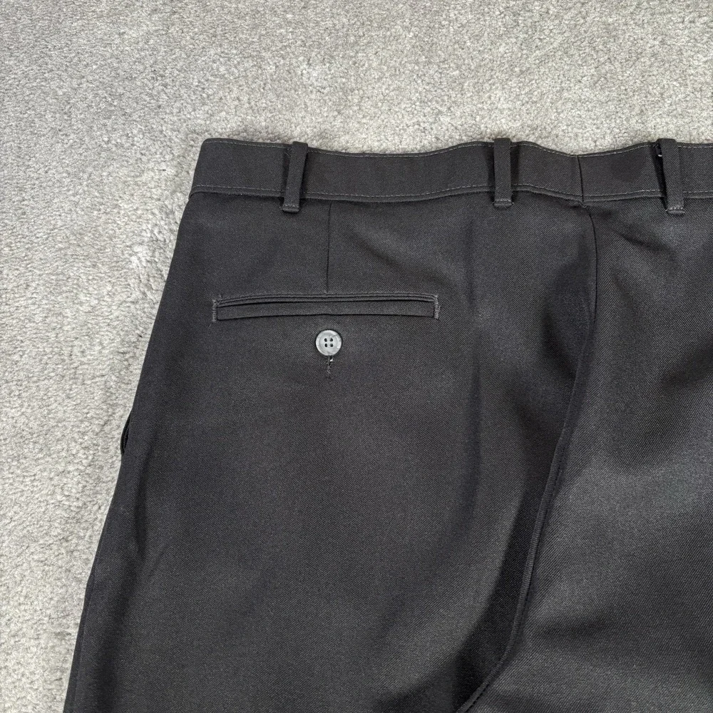 Vintage Levis Action Slacks Mens 36x34 Black Dacron Polyester Dress Pants‎ 90s